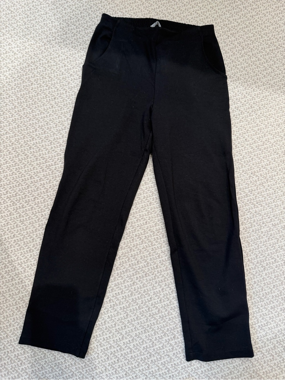 Pistache Made in Italy Black Elevated Essential Pull-On Pants